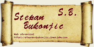 Stepan Bukonjić vizit kartica
